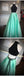 High Neck Two Piece Black And Mint Green Beads Long Prom Dress INF31