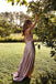 A-Line Sexy Slit Backless Cheap Straps Long Simple Prom Dress INI91