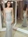 Shiny Mermaid Spaghetti Sheath Silver Long Sexy Prom Dresses ING35