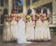 Mermaid Gold Tulle Sequins Prom Dress,Sweetheart Long Bridesmaid Dresses INE78