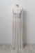 Unique Bateau Floor-length Chic Long Off White Prom Dress ING40
