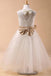 Ball Gown Jewel Sleeveless Bowknot Long Tulle Flower Girl Dresses With Sash IN702