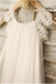 Ivory A-line Scoop Sleeveless Chiffon Floor-Length Flower Girl Dresses IN716