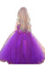 Fuchsia Ball Gown Straps Sleeveless Bowknot Floor-Length Tulle Flower Girl Dress IN706
