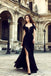 Charming Prom Dresses,Chiffon Prom Dress,Black Prom Dress,Side Slit Prom Dresses,Long Evening Dress,Black Formal Dress Elegant Prom Dress
