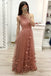 One Shoulder A Line Tulle Floor Length Prom Dresses Cheap Long Evening Dress INJ23