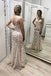 Mermaid Flowers V Neck Prom Dresses, Fashion Long Evening Dress INJ17