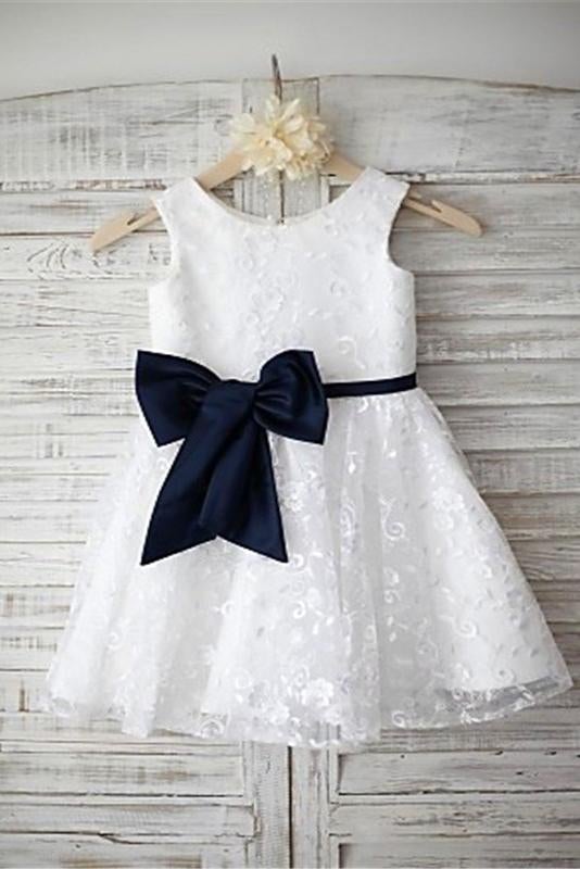 Lace Flower Girl Dress,White Flower Girl Dresses,A-line Flower Girl Dress