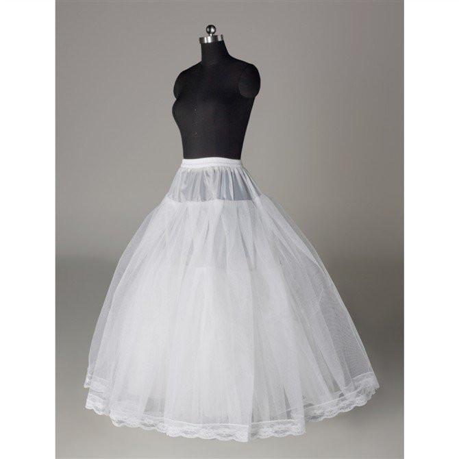 Fashion A Line Wedding Petticoat Accessories White Floor Length INP3