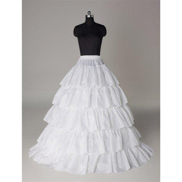 Fashion Wedding Petticoat Accessories 5 layers White Floor Length INP9