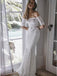 Two Piece Mermaid Off-the-Shoulder Lace Wedding Dresses with Sleeves INR22