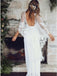 Sheath V-Neck Backless Wraps Lace Beach Wedding Dresses with Split INR34