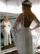 Sheath V-Neck Backless Wraps Lace Beach Wedding Dresses with Split INR34
