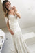 Mermaid Off-the-Shoulder Backless Sweep Train Ivory Lace Wedding Dresses INR33