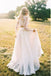 Two Piece Long Sleeves Chiffon Beach Wedding Dresses With Lace INR75