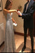 Popular V-Neck Long Silver Prom Dresses with Beading Sequin Evening Dress INS76