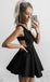 Sexy Black Deep V-neck stunning Mini Sleeveless Homecoming Dresses,Cocktail Dress IN452