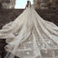 Luxurious Long Sleeves Flowers Ball  Gown Wedding Dress, Bridal Dresses INQ25