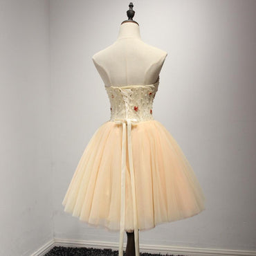 A-Line Short Sweetheart Homecoming Dresses,Tulle Short Ball Gown Prom Dresses IN411