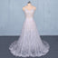 A Line Spaghetti Straps Long Elegant Wedding Dresses With Lace INQ11