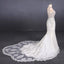 Mermaid Spaghetti Straps Beading Wedding Dress, Elegant Appliques Bridal Dresses INQ15