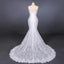 Mermaid Spaghetti Straps Lace Wedding Dress, Fashion Long Bridal Dresses INQ17