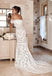 Off the Shoulder Lace Mermaid Wedding Dress, Cheap Bridal Dress INP72