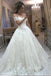 Princess Vintage Lace Appliques Off the Shoulder Tulle Wedding Dresses INC32