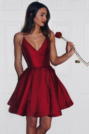 burgundy homecoming dresses,Stunning homecoming dresses,short homecoming dress, cute homecoming dresses, simple homecoming dresses, spaghetti straps homecoming dress