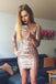 Long Sleeves Sequins Homecoming Dresses, Short Tight Sexy Prom Dresses INO73