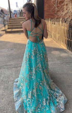 A Line Lace Long Prom Dresses ,Pageant Dance Dress, Graduation School Party Gown INP212