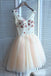 Sexy Deep V-Neck Straps Short A-Line Homecoming Dresses With Appliques IND33