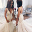 Modest Mermaid Ivory Sexy Sleeveless Lace Wedding Dresses INC82