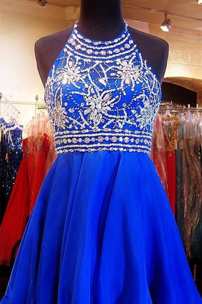 Royal Blue Homecoming Dress,Sparkle Homecoming Dresses,Beautiful Homecoming Gowns,Fashion Prom Gowns,Beaded Sweet 16 Dress,Homecoming Dresses,Cocktail Dresses