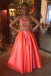 A-line Two Pieces Sleeveless Long Beaded HanINade Prom Dresses K704
