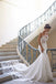 Elegant Spaghetti Straps Mermaid Spandex Wedding Dresses With Applique Court Train INE69