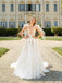 Deep V-neck Popular Bridal Gowns, Lace Elegant Beach Wedding Dresses IN1983
