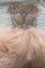 Pink Tulle Beads Long Prom Dress A Line Formal Evening Dress INP61