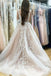Elegant A-Line V-Neck Long Tulle Backless Wedding Dress with Beading Appliques IN561