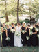 A-Line Round Neck Floor-Length Navy Blue Chiffon Bridesmaid Dresses INR93