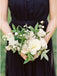 A-Line Round Neck Floor-Length Navy Blue Chiffon Bridesmaid Dresses INR93