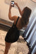 One-Shoulder Black Sequins Tight Backless Mini Homecoming Dresses INHD23