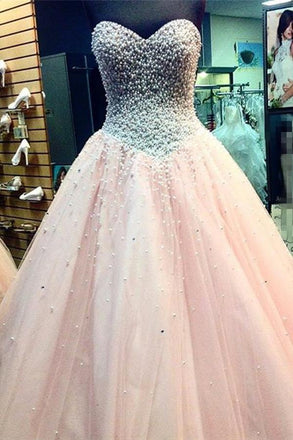 Pretty Sweetheart Beading Ball Gown HanINade Lace Up Prom Dresses K719