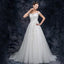 A Line Off the Shoulder Appliques Tulle Long Wedding Dress, Bridal Dresses INQ26