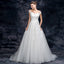 A Line Off the Shoulder Appliques Tulle Long Wedding Dress, Bridal Dresses INQ26