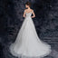 A Line Off the Shoulder Appliques Tulle Long Wedding Dress, Bridal Dresses INQ26
