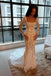 Illusion Mermaid Long Sleeves Tulle Appliques Wedding Dress Bridal Dresses IN1979