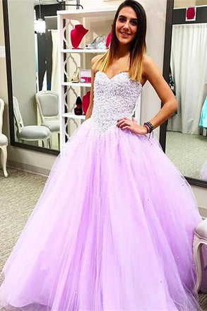Pretty Sweetheart Beading Ball Gown HanINade Lace Up Prom Dresses K719
