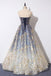 Unique A Line Strapless Ombre Long Prom Dresses Stunning Party Dresses INS59