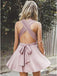 A-Line Deep V-Neck Sexy Homecoming Dresses,Short Summer Prom Dresses IN433